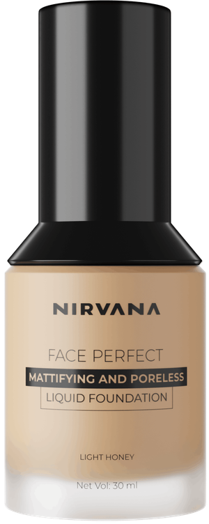 Nirvana Color Face Perfect Mattifying & Poreless Liquid Foundation - Light Honey 30ml